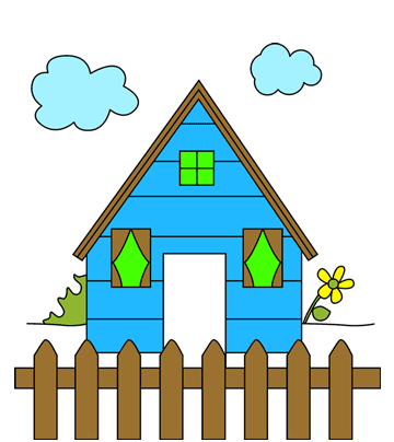 Barricoded House Coloring Pages